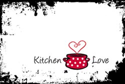 Küchenmotiv sp-21 grafik kitchen love